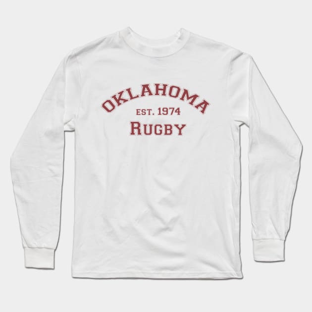 Arched Rugby Oklahoma Long Sleeve T-Shirt by University of Oklahoma Rugby